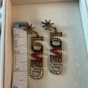 Colorful 'Loved' Statement Earrings